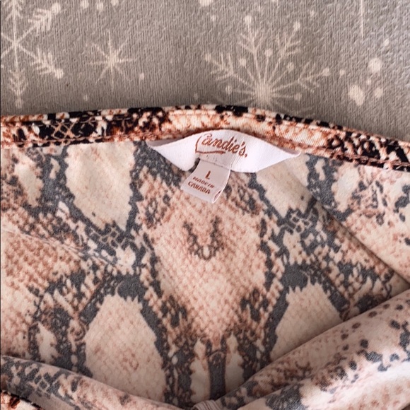 pink snakeprint tube top size L - Picture 2 of 3